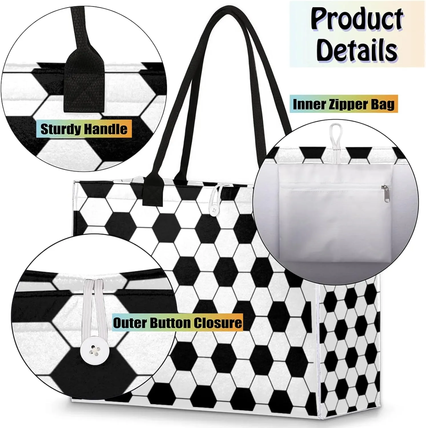 Tote Bag for Women Reusable Canvas Shoulder Bag