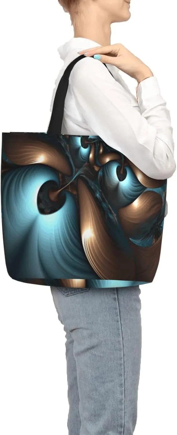 Tote Bag for Women Reusable Grocery Bags Aircraft Fighter Jets Tote Bag with Inner Pocket Travel Tote for Shopping