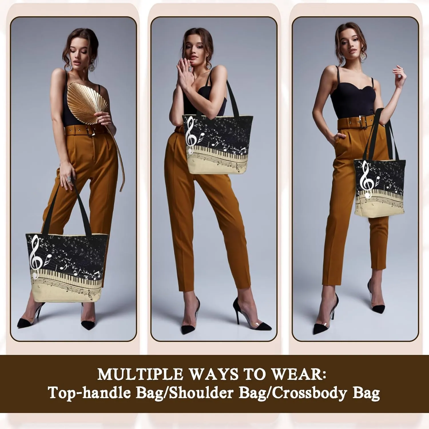 Tote Bag for Women Reusable Shopping Tote Bag Zippered Inspirational Scripture Shoulder Bags