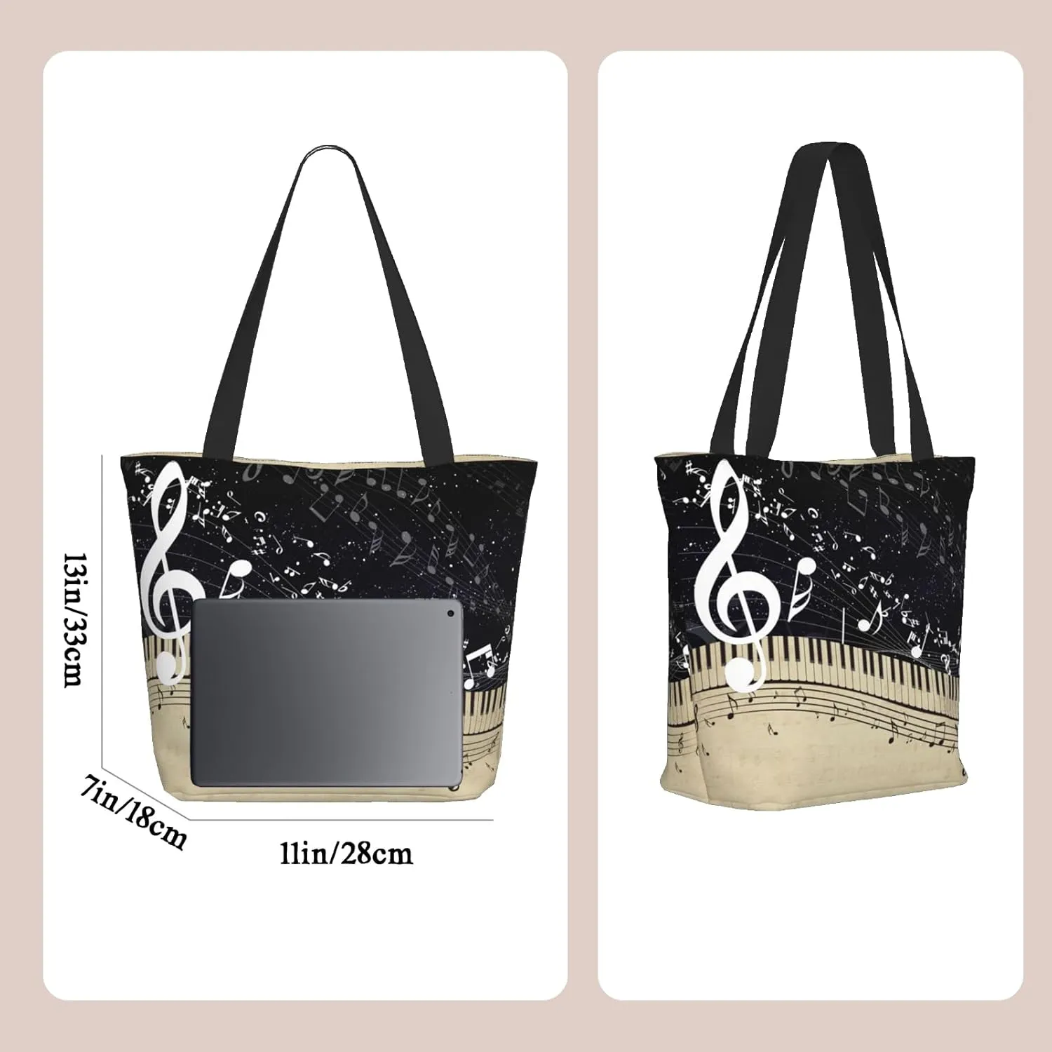 Tote Bag for Women Reusable Shopping Tote Bag Zippered Inspirational Scripture Shoulder Bags