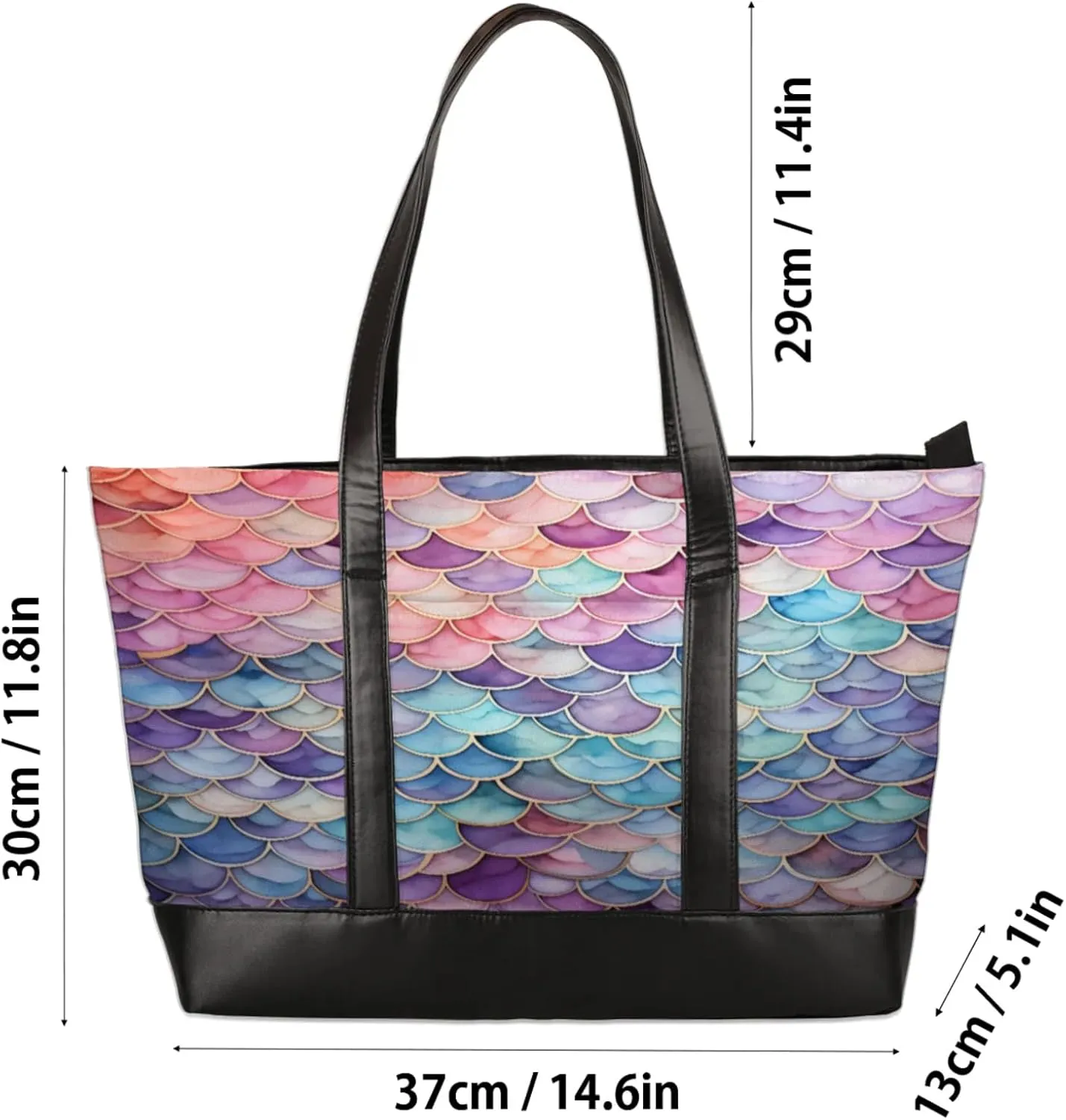 Tote Bag for Women with Zipper, Laptop Tote Bags Laptop Sleeve Case Shoulder Bag Messenger Bags