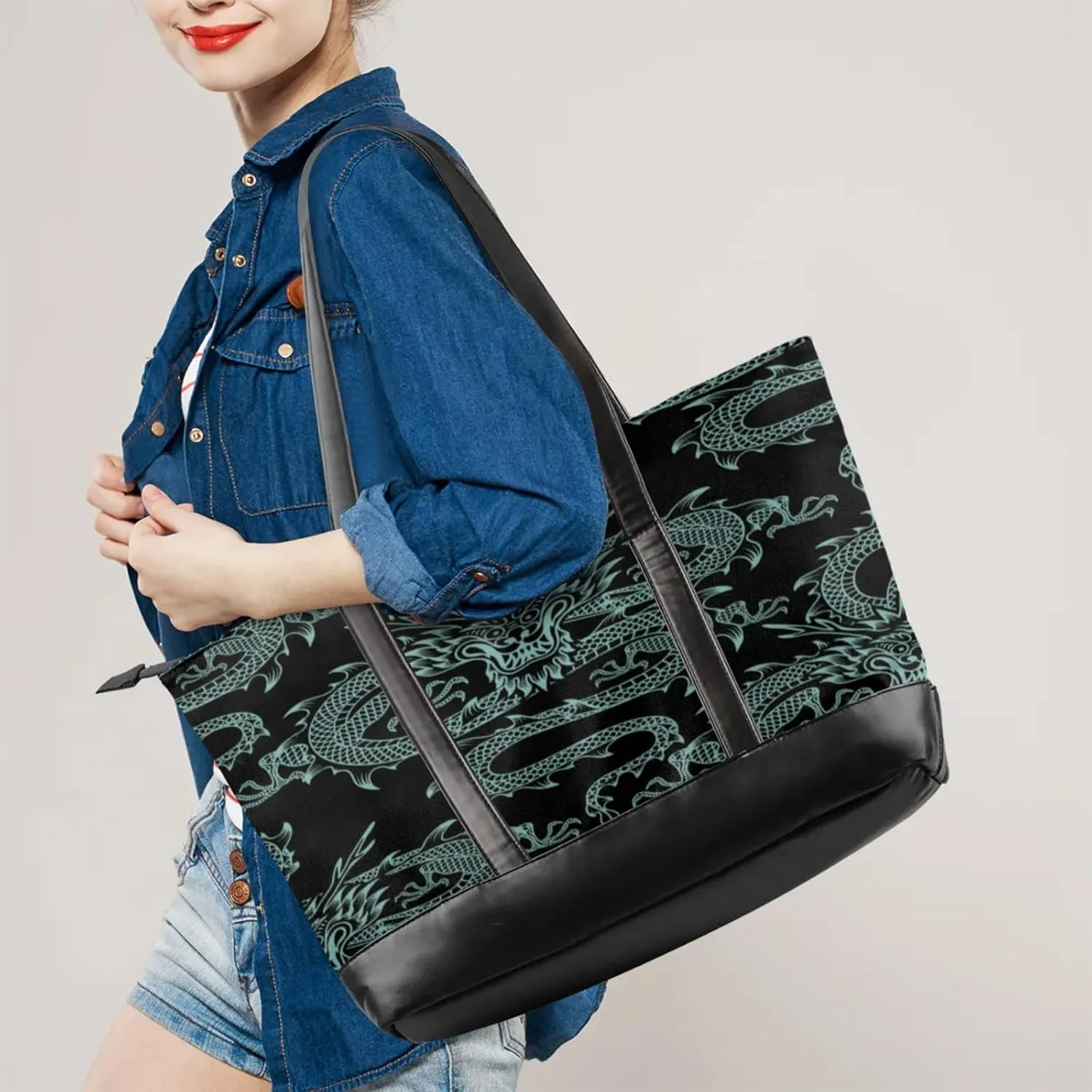 Tote Bag for Women with Zipper, Laptop Tote Bags Laptop Sleeve Case Shoulder Bag Messenger Bags