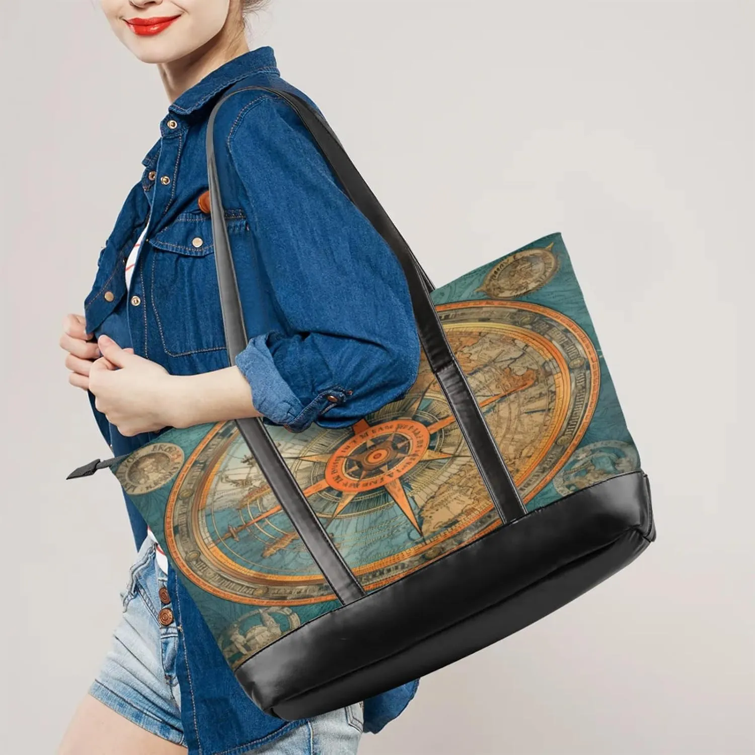 Tote Bag for Women with Zipper, Laptop Tote Bags Laptop Sleeve Case Shoulder Bag Messenger Bags