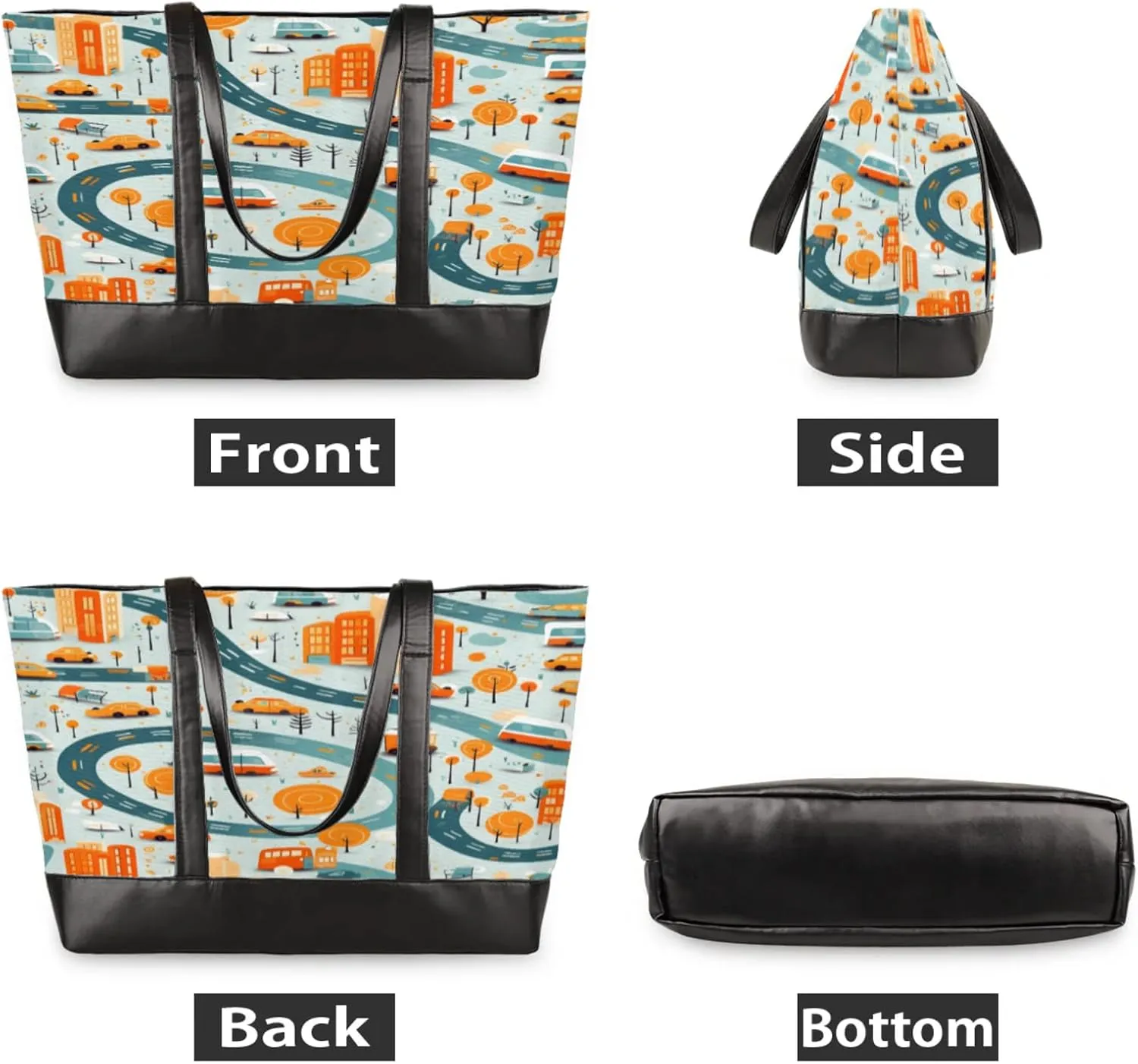 Tote Bag for Women with Zipper, Laptop Tote Bags Laptop Sleeve Case Shoulder Bag Messenger Bags