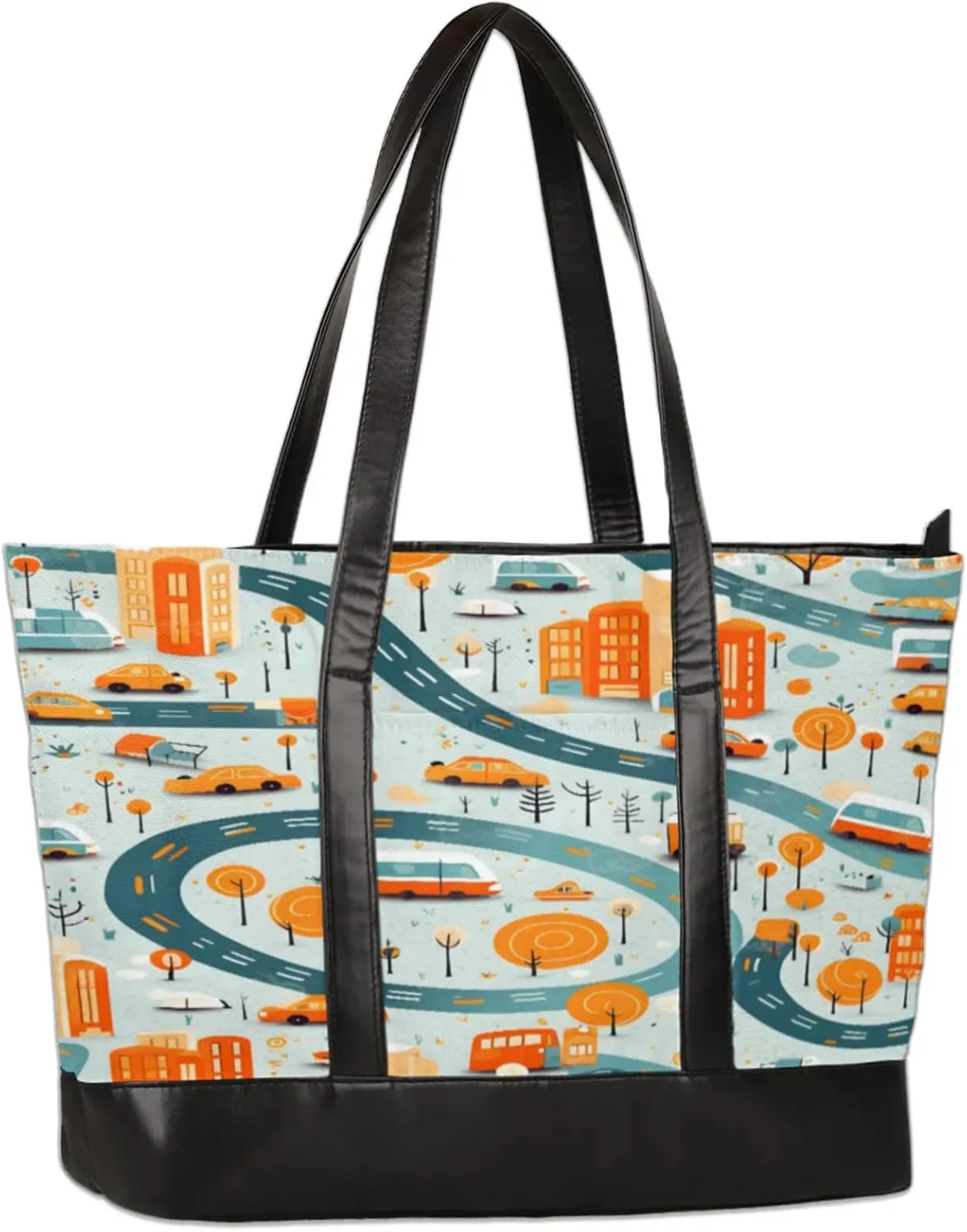 Tote Bag for Women with Zipper, Laptop Tote Bags Laptop Sleeve Case Shoulder Bag Messenger Bags