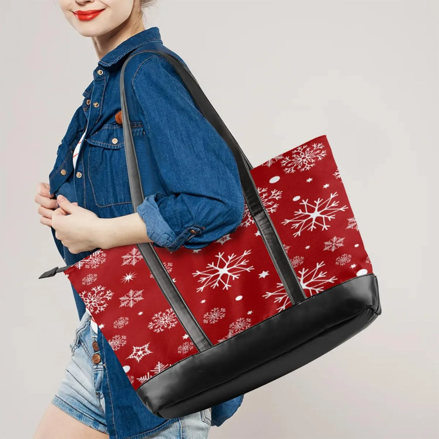 Tote Bag for Women with Zipper, Laptop Tote Bags Laptop Sleeve Case Shoulder Bag Messenger Bags