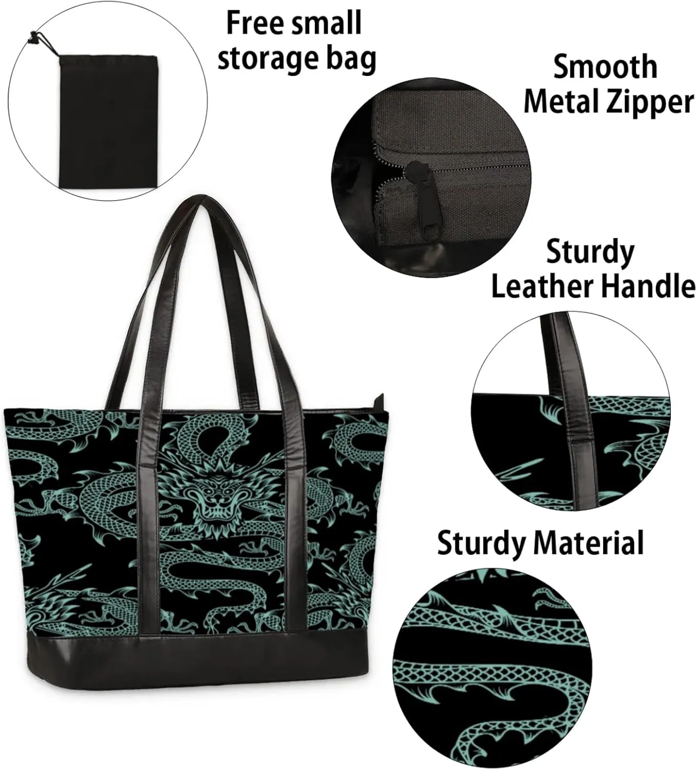 Tote Bag for Women with Zipper, Laptop Tote Bags Laptop Sleeve Case Shoulder Bag Messenger Bags
