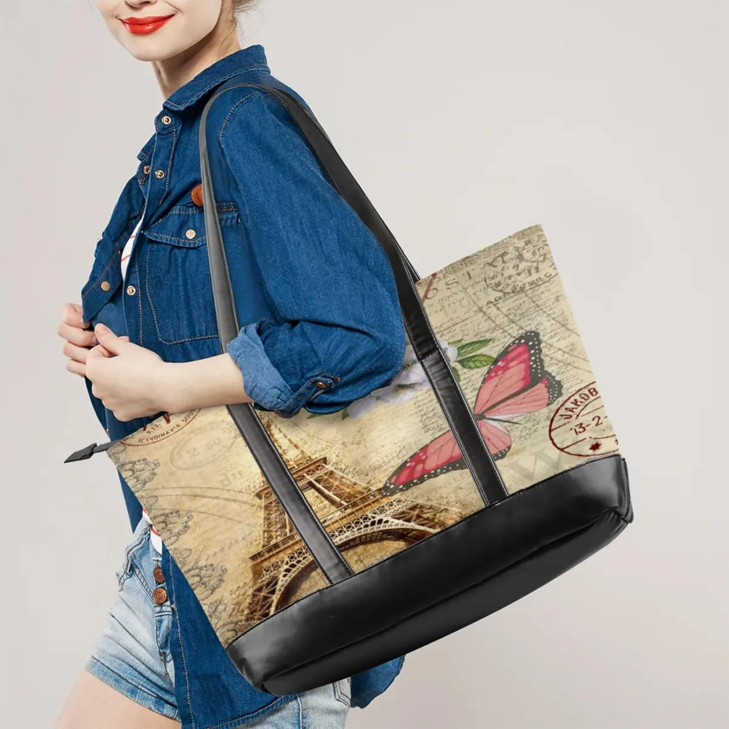 Tote Bag for Women with Zipper, Laptop Tote Bags Laptop Sleeve Case Shoulder Bag Messenger Bags