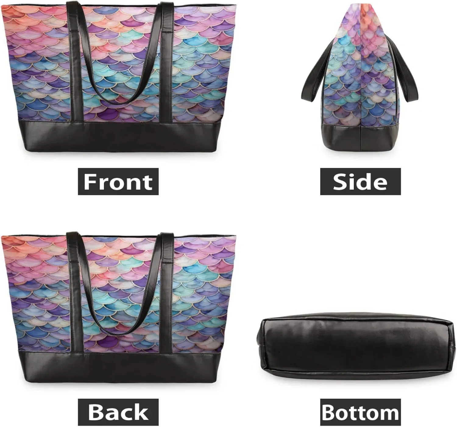 Tote Bag for Women with Zipper, Laptop Tote Bags Laptop Sleeve Case Shoulder Bag Messenger Bags