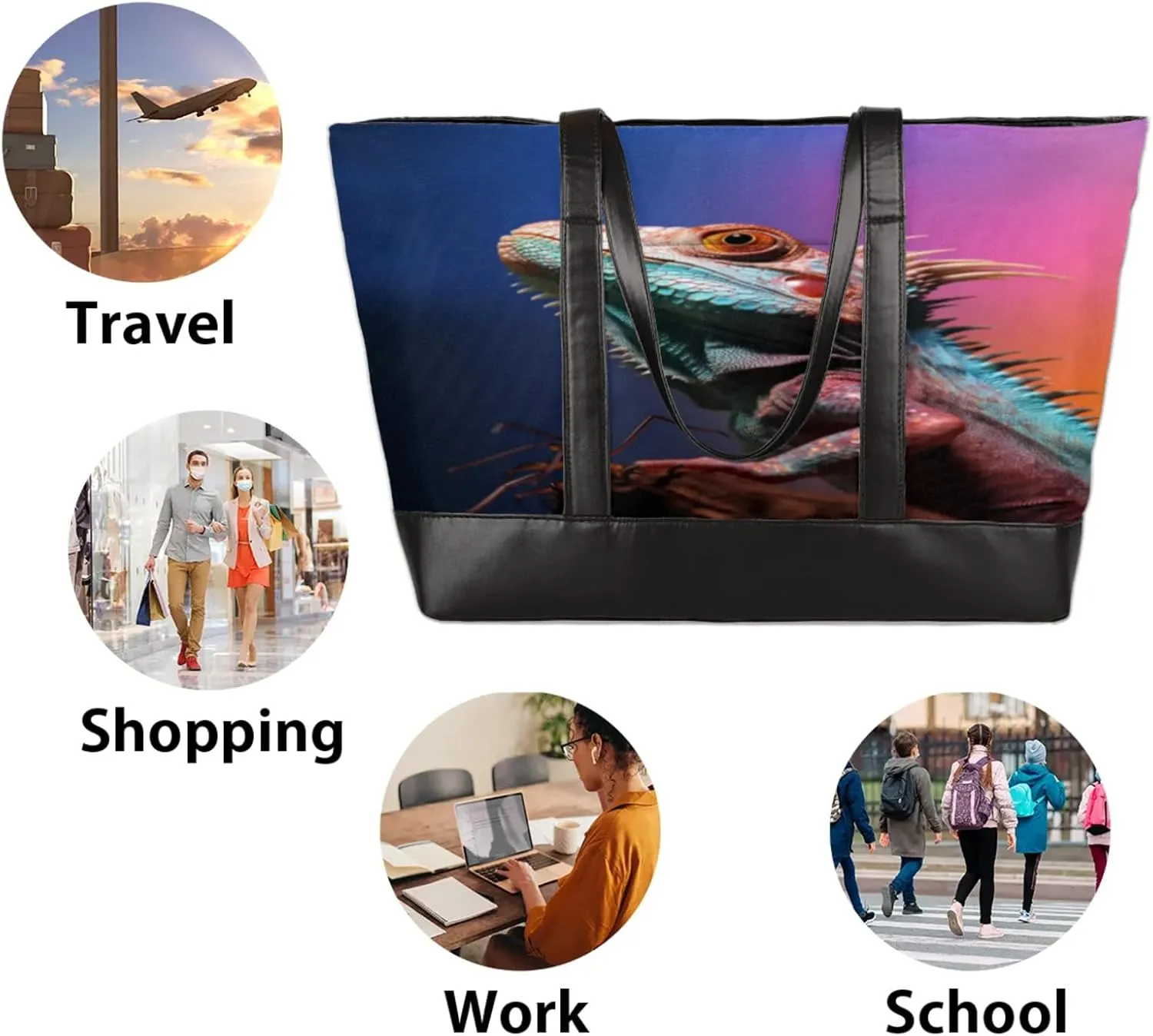 Tote Bag for Women with Zipper, Laptop Tote Bags Laptop Sleeve Case Shoulder Bag Messenger Bags