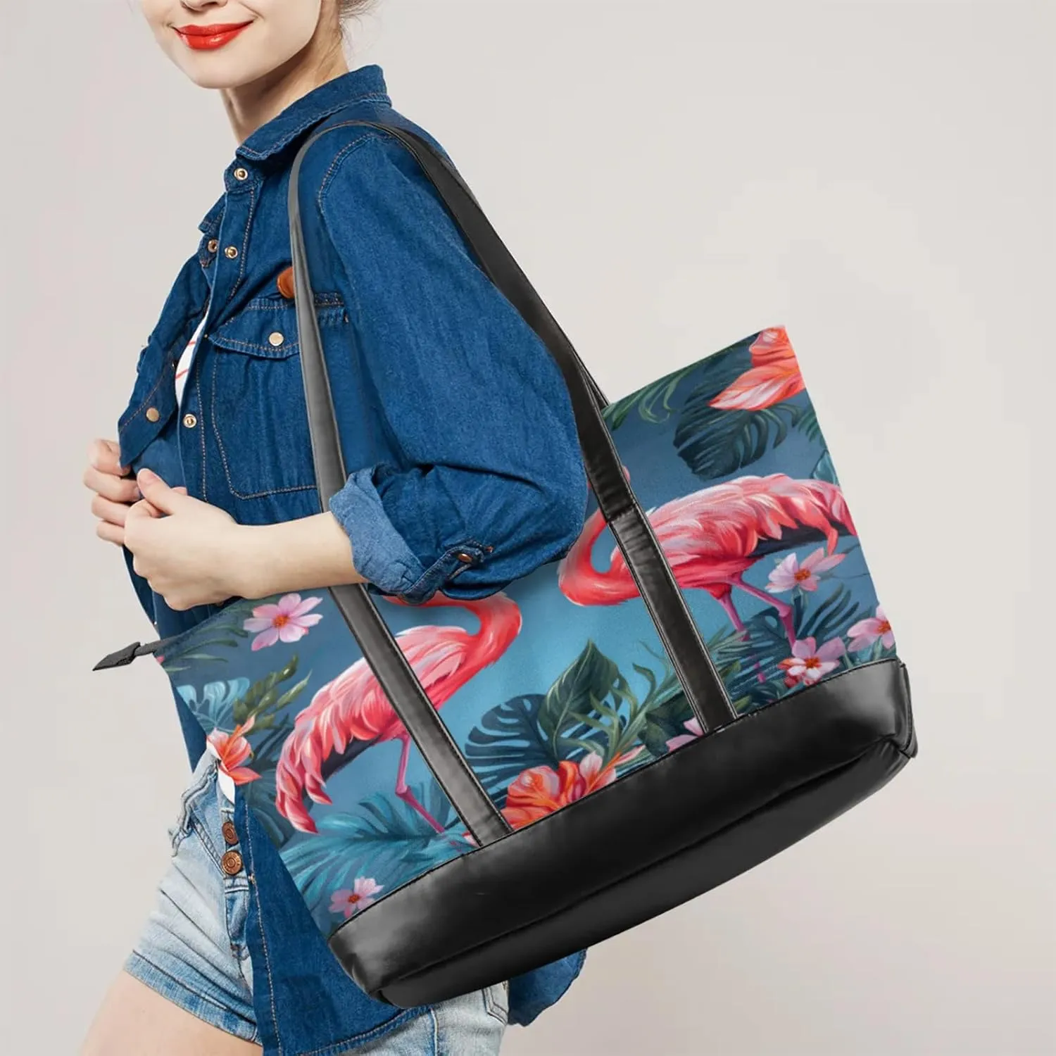 Tote Bag for Women with Zipper, Laptop Tote Bags Laptop Sleeve Case Shoulder Bag Messenger Bags