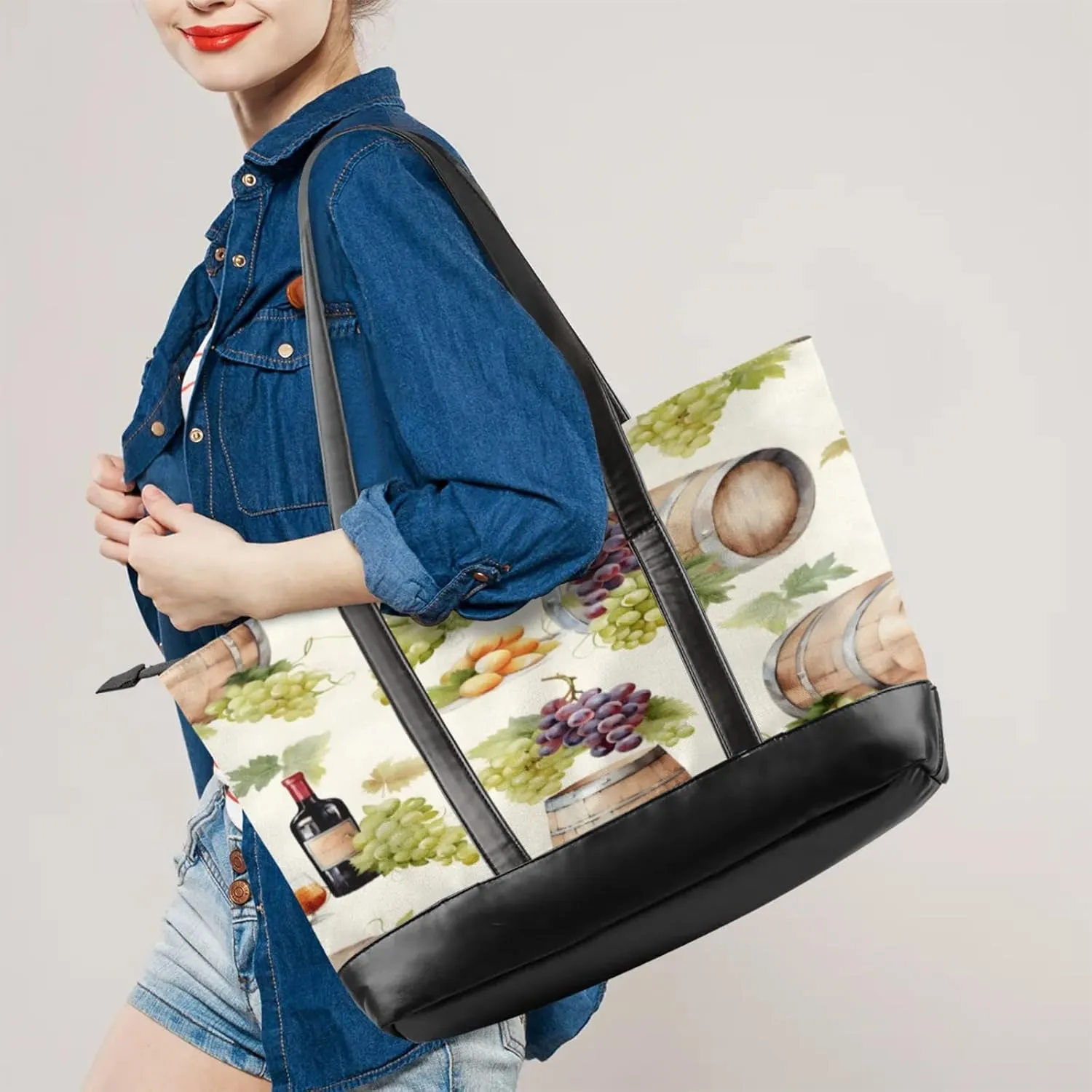 Tote Bag for Women with Zipper, Laptop Tote Bags Laptop Sleeve Case Shoulder Bag Messenger Bags