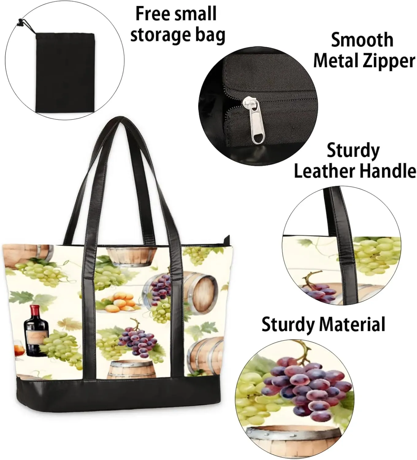 Tote Bag for Women with Zipper, Laptop Tote Bags Laptop Sleeve Case Shoulder Bag Messenger Bags