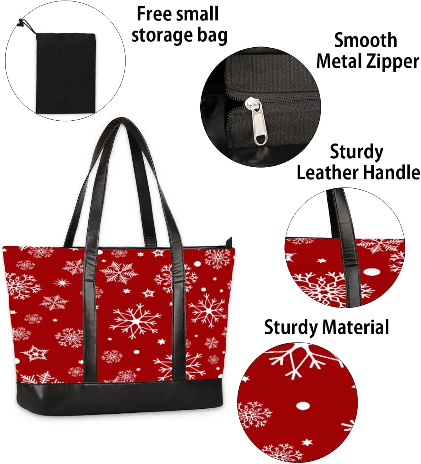 Tote Bag for Women with Zipper, Laptop Tote Bags Laptop Sleeve Case Shoulder Bag Messenger Bags