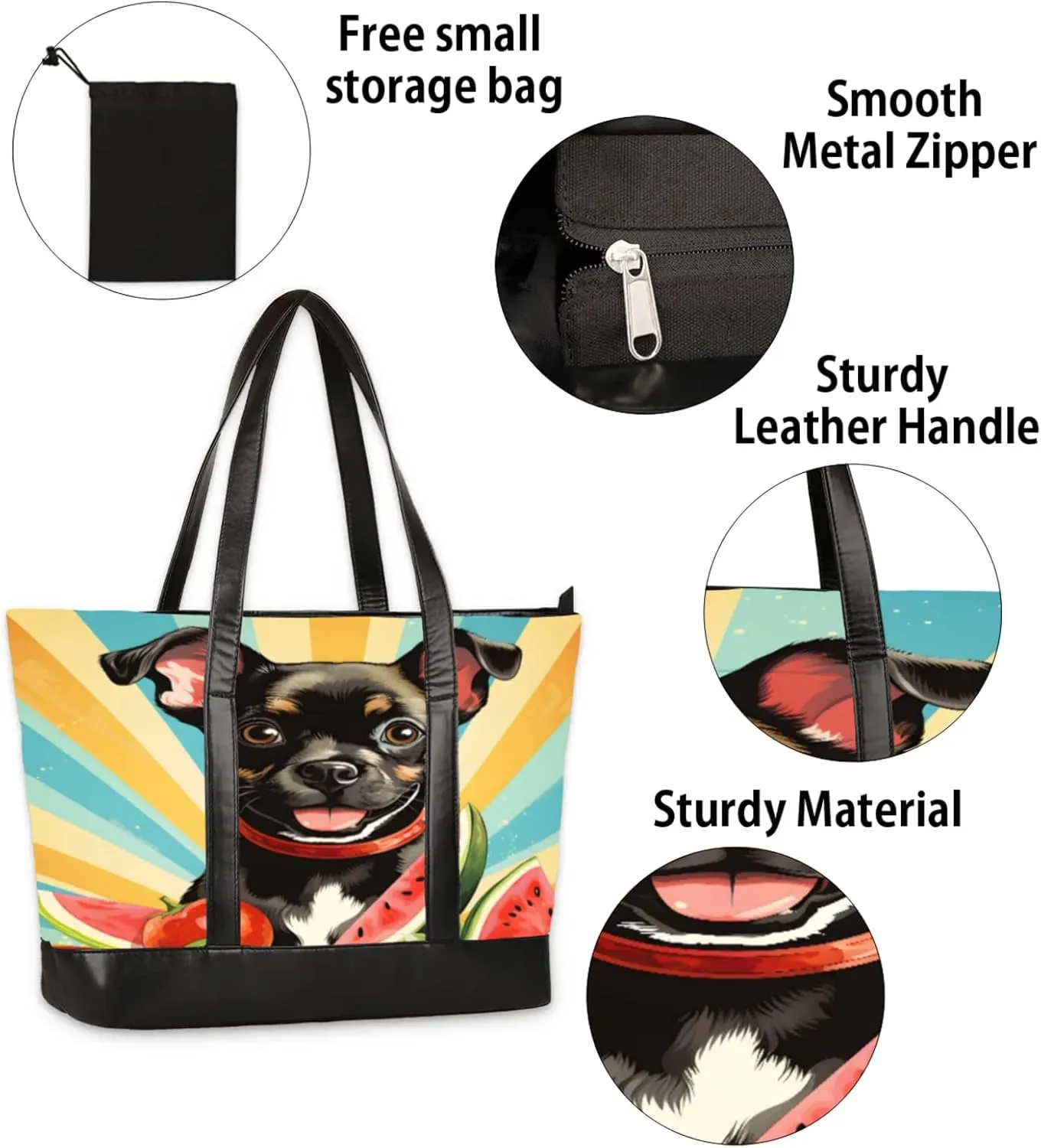 Tote Bag for Women with Zipper, Laptop Tote Bags Laptop Sleeve Case Shoulder Bag Messenger Bags