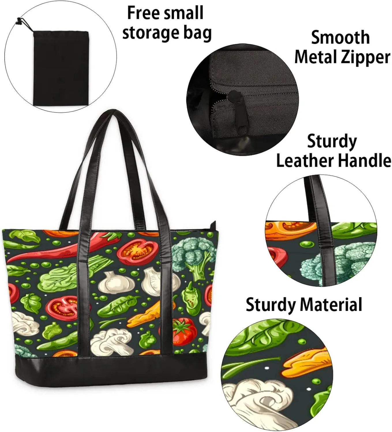 Tote Bag for Women with Zipper, Laptop Tote Bags Laptop Sleeve Case Shoulder Bag