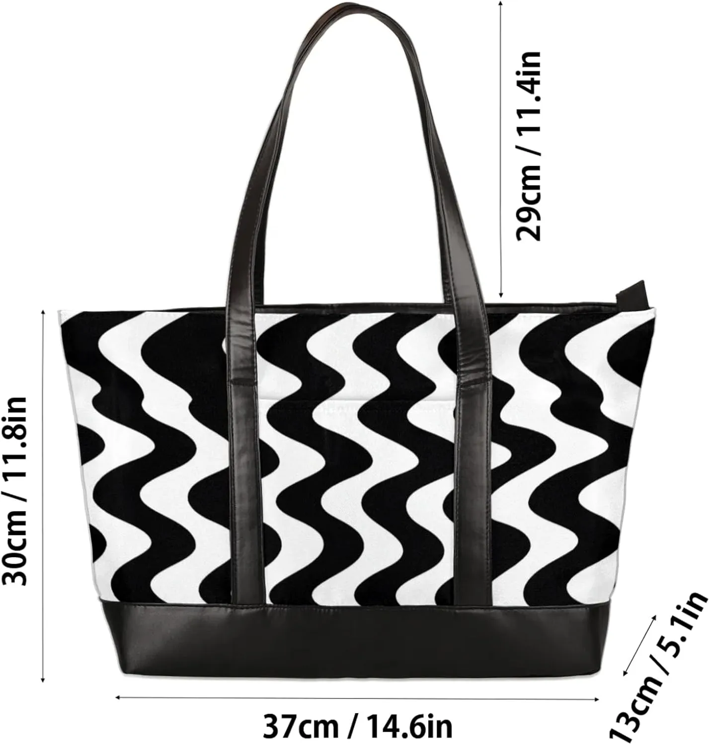 Tote Bag for Women with Zipper, Laptop Tote Bags Laptop Sleeve Case Shoulder Bag