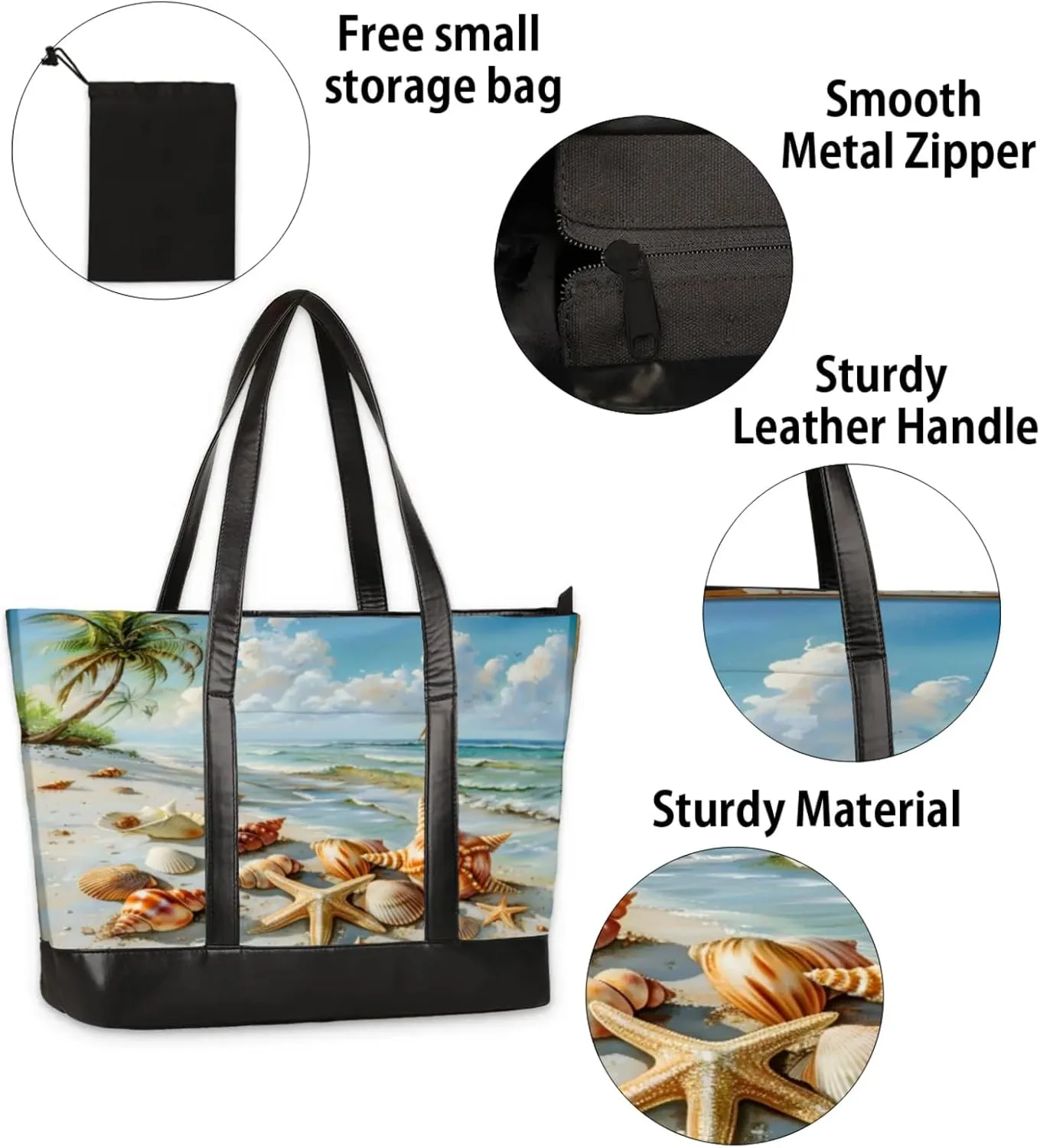 Tote Bag for Women with Zipper, Laptop Tote Bags Laptop Sleeve Case Shoulder Bag