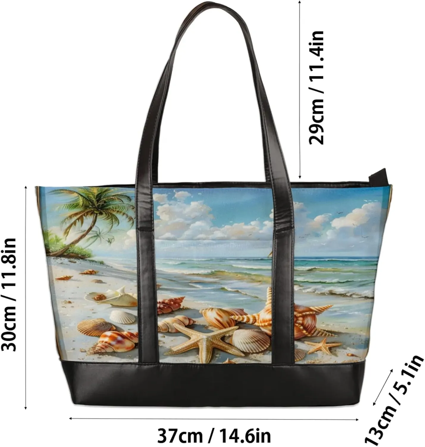 Tote Bag for Women with Zipper, Laptop Tote Bags Laptop Sleeve Case Shoulder Bag
