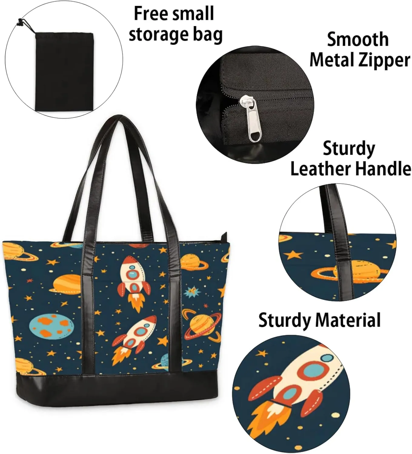 Tote Bag for Women with Zipper, Laptop Tote Bags Laptop Sleeve Case Shoulder Bag