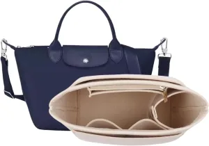 Tote organizer, Longchamp organizer insert for Longchamp Le Pliage Neo crossbody bag(M(14.5x5.9x9.8), Beige)