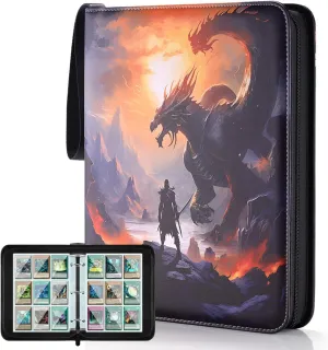 Trading Card Binder, 900 Game Album Holder with Sleeves for MTG/YGO/PTCG Cards, Games Carrying Case Collection Book Gifts for Cards Storage Organizer & Boys & Girls