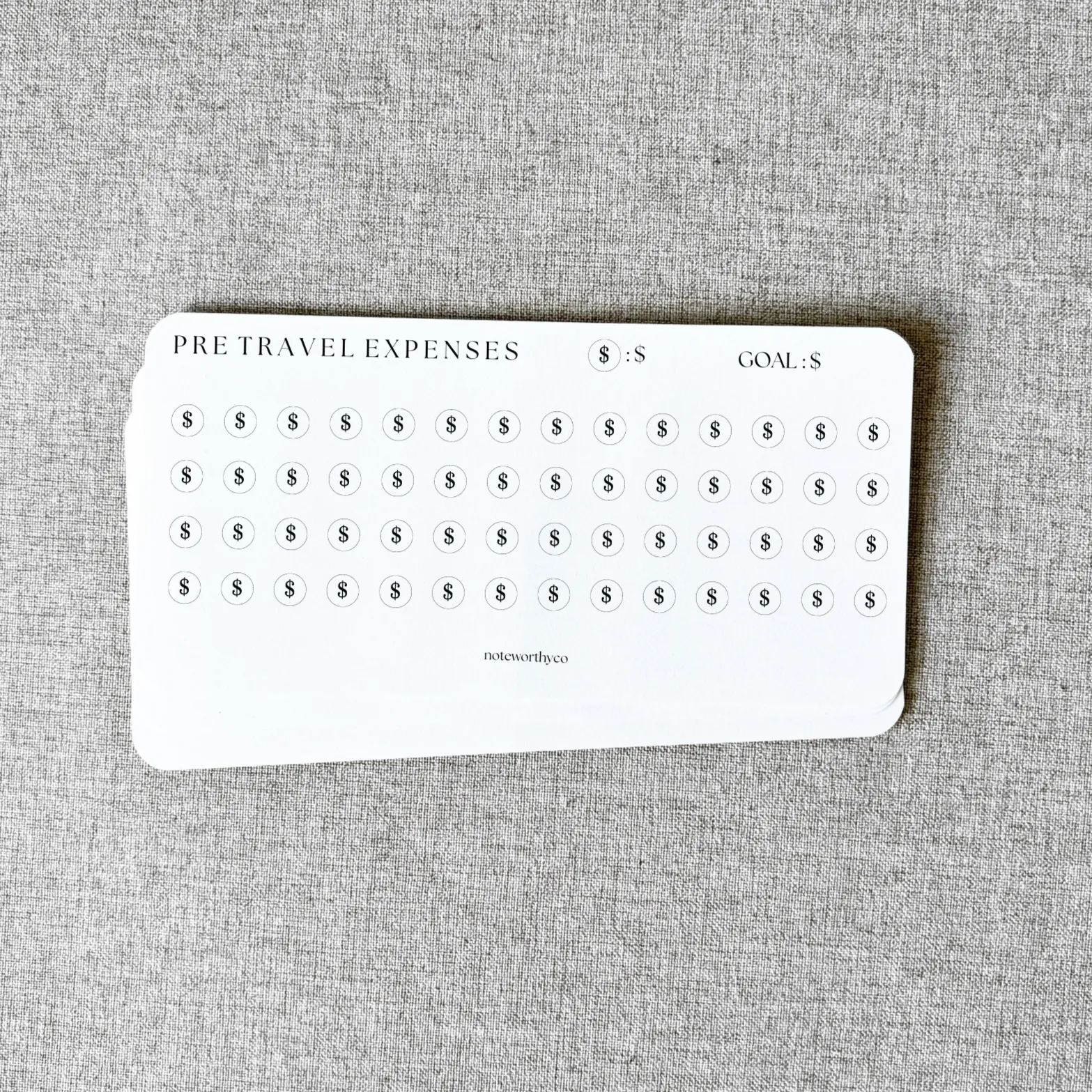 Travel Savings - Cash Trackers