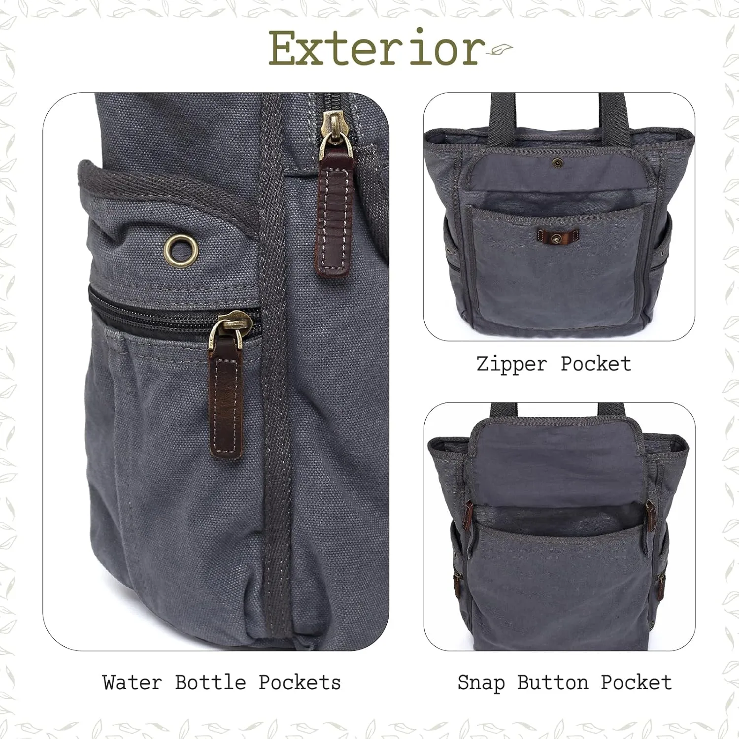 TSD Brand Atona Canvas Tote Bag