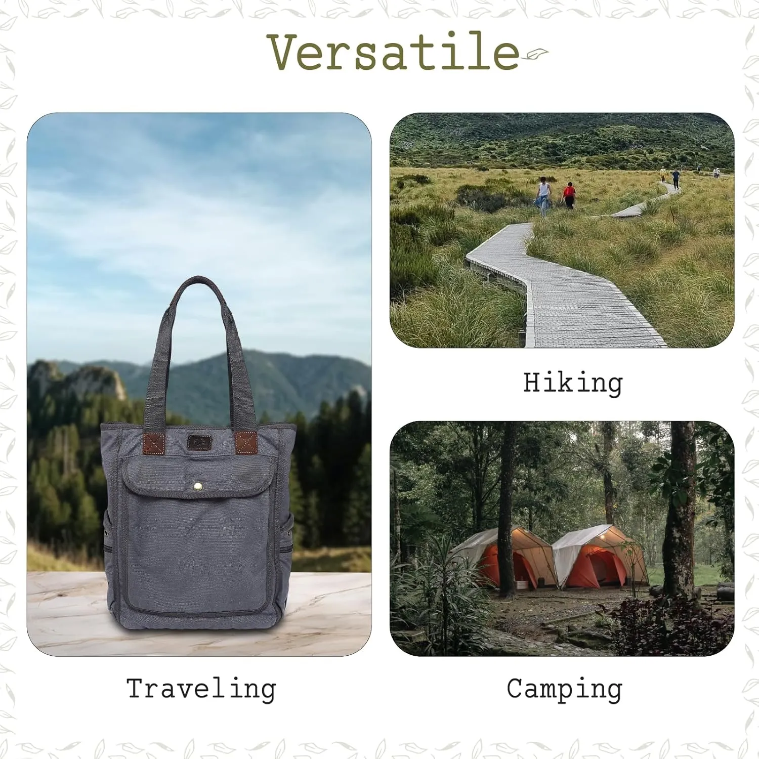 TSD Brand Atona Canvas Tote Bag