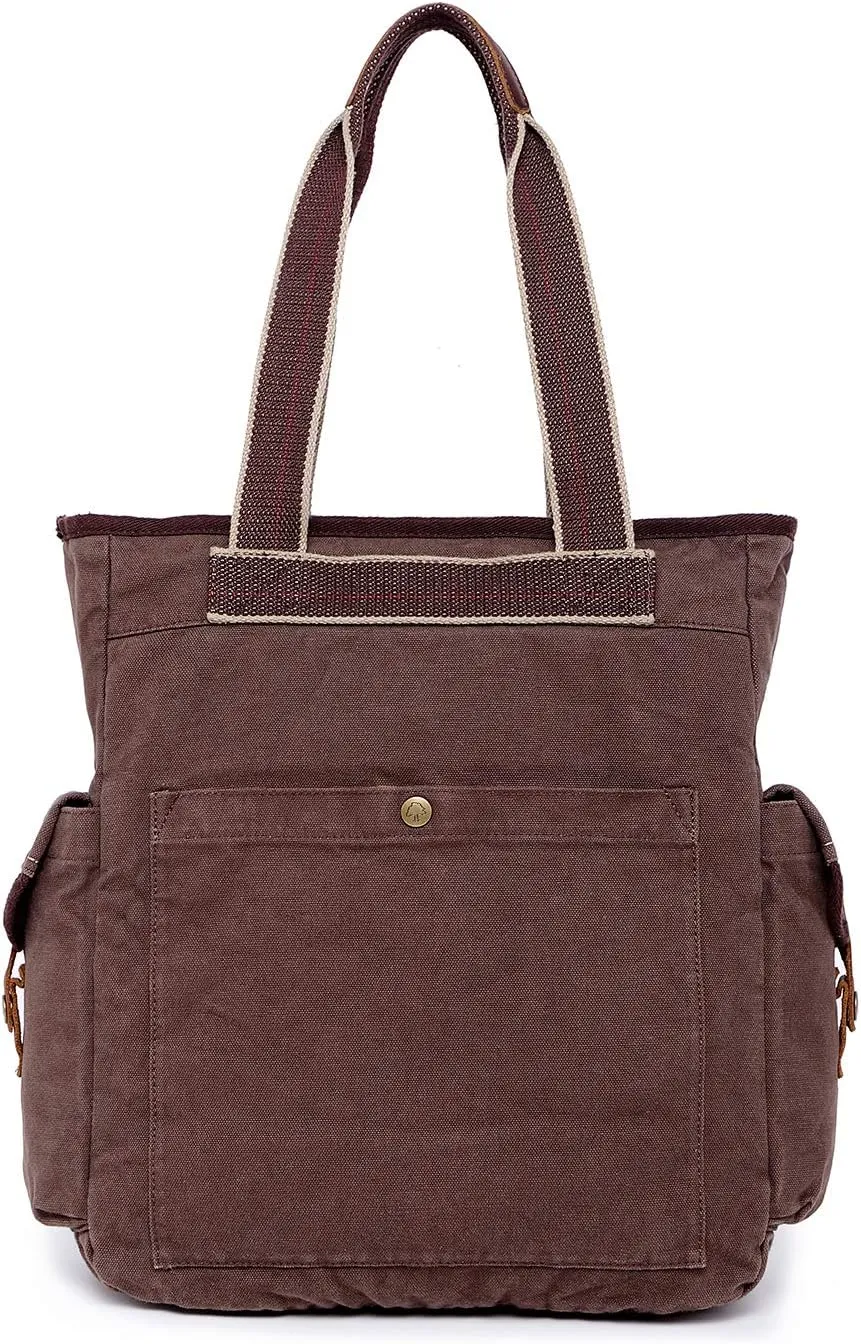 TSD Brand Oak Hill Utility Canvas Tote Bag