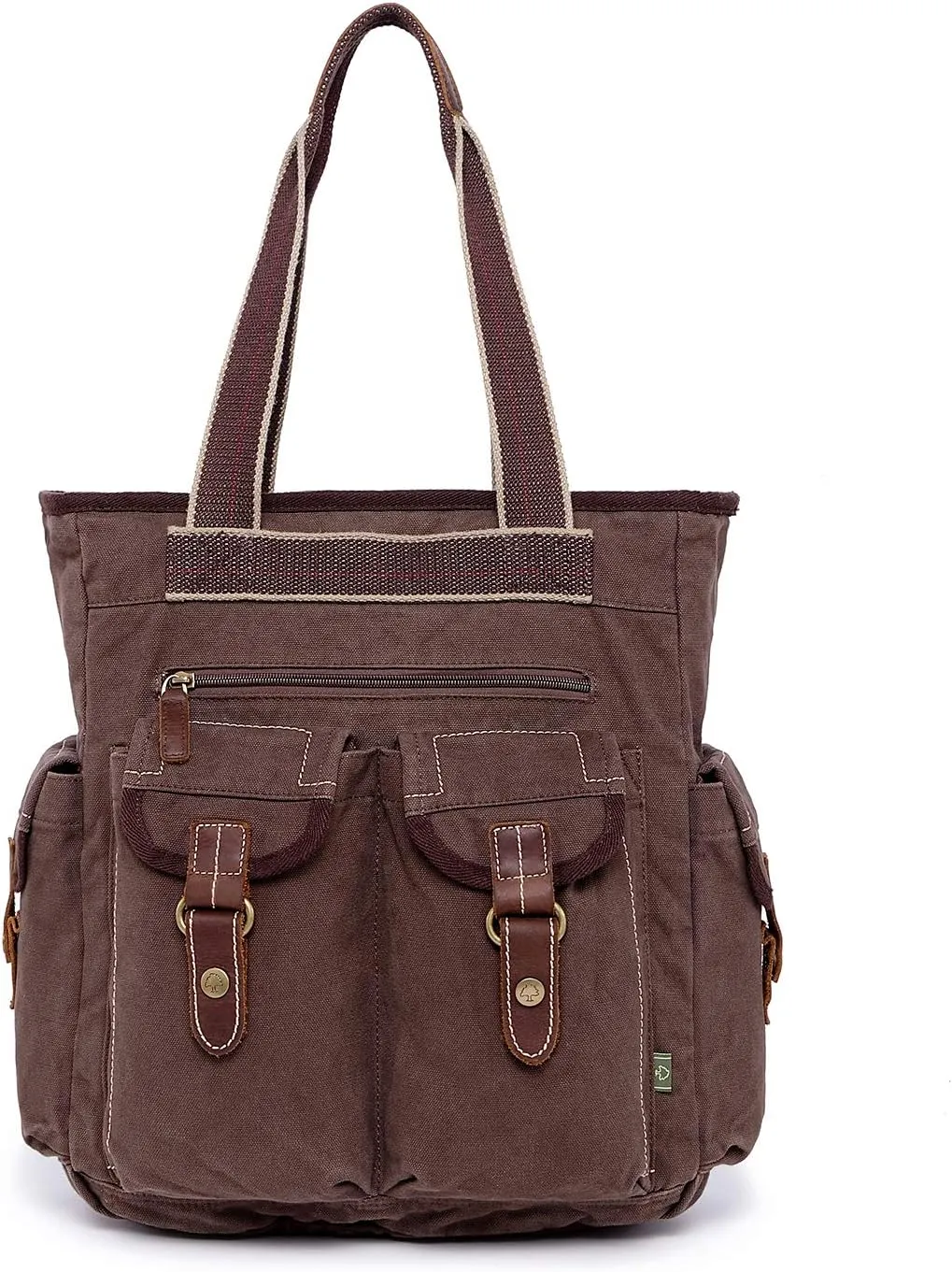 TSD Brand Oak Hill Utility Canvas Tote Bag