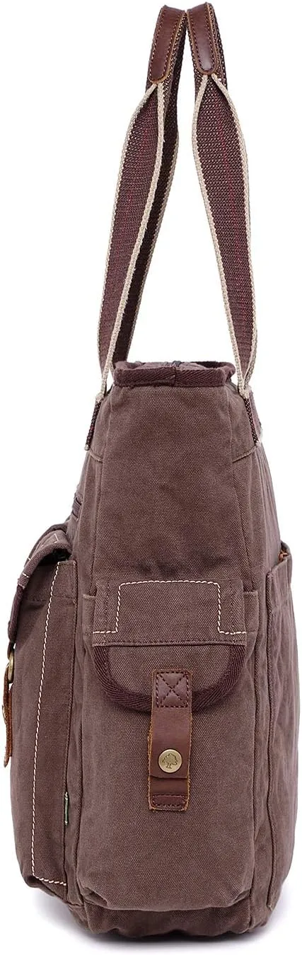 TSD Brand Oak Hill Utility Canvas Tote Bag