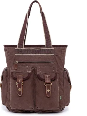 TSD Brand Oak Hill Utility Canvas Tote Bag