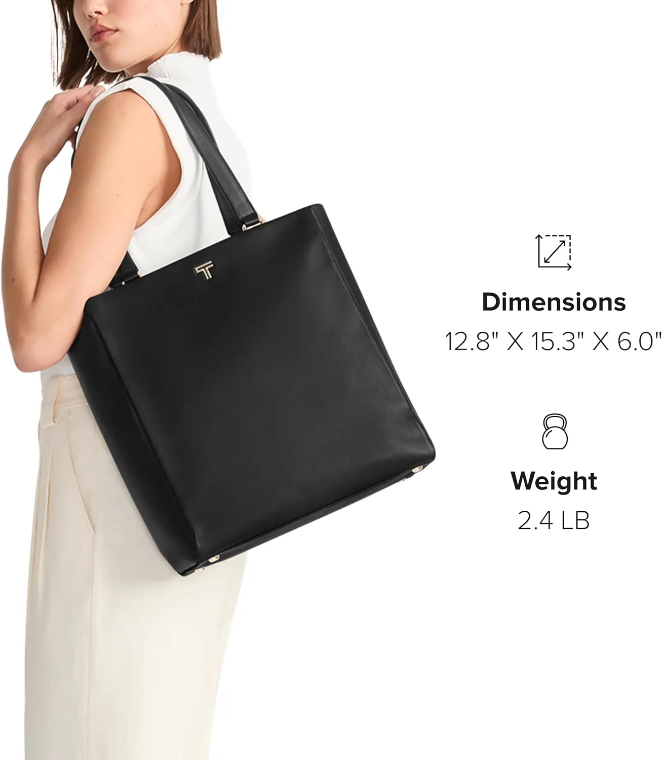 TUMI - Voyageur Vail Leather Tote - Women's Lightweight, Multipurpose, Everyday Bag with Crossbody Strap and Laptop Storage