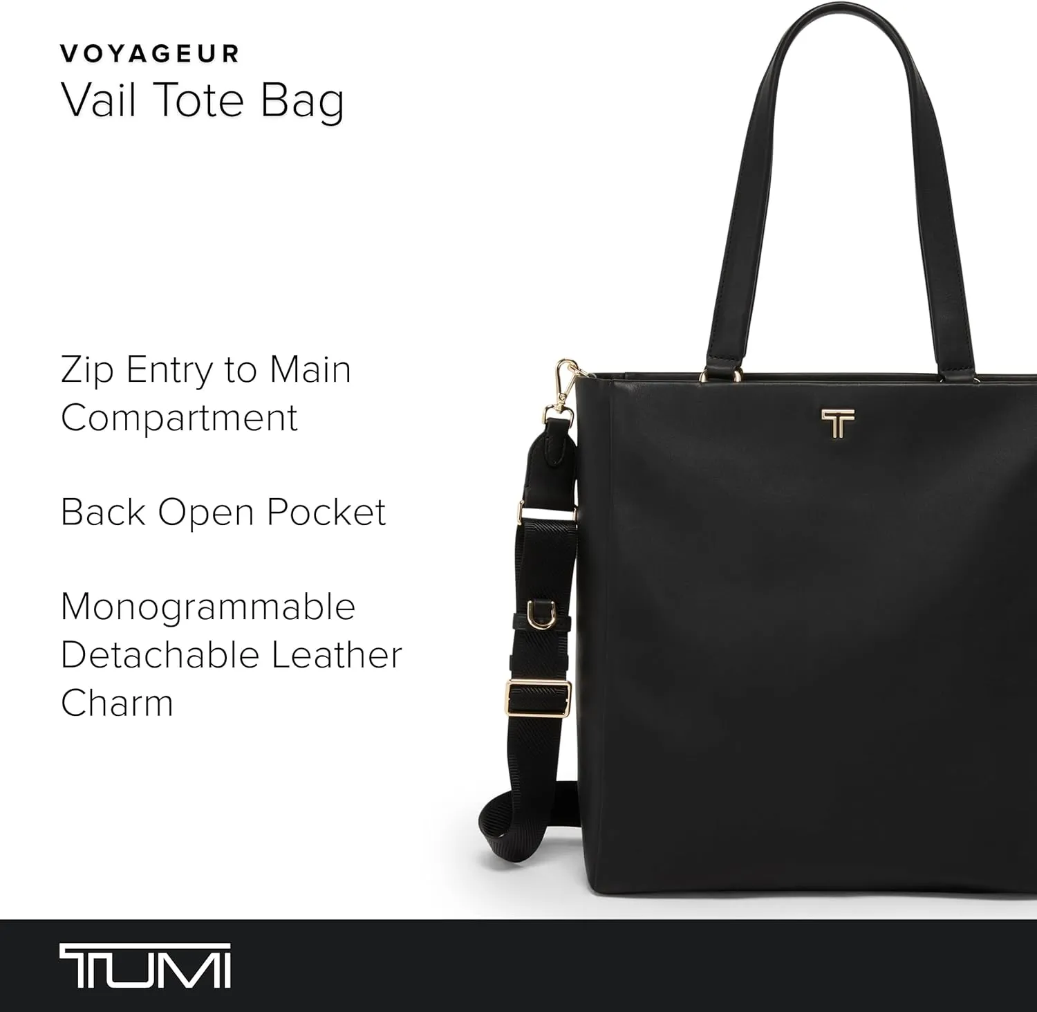 TUMI - Voyageur Vail Leather Tote - Women's Lightweight, Multipurpose, Everyday Bag with Crossbody Strap and Laptop Storage