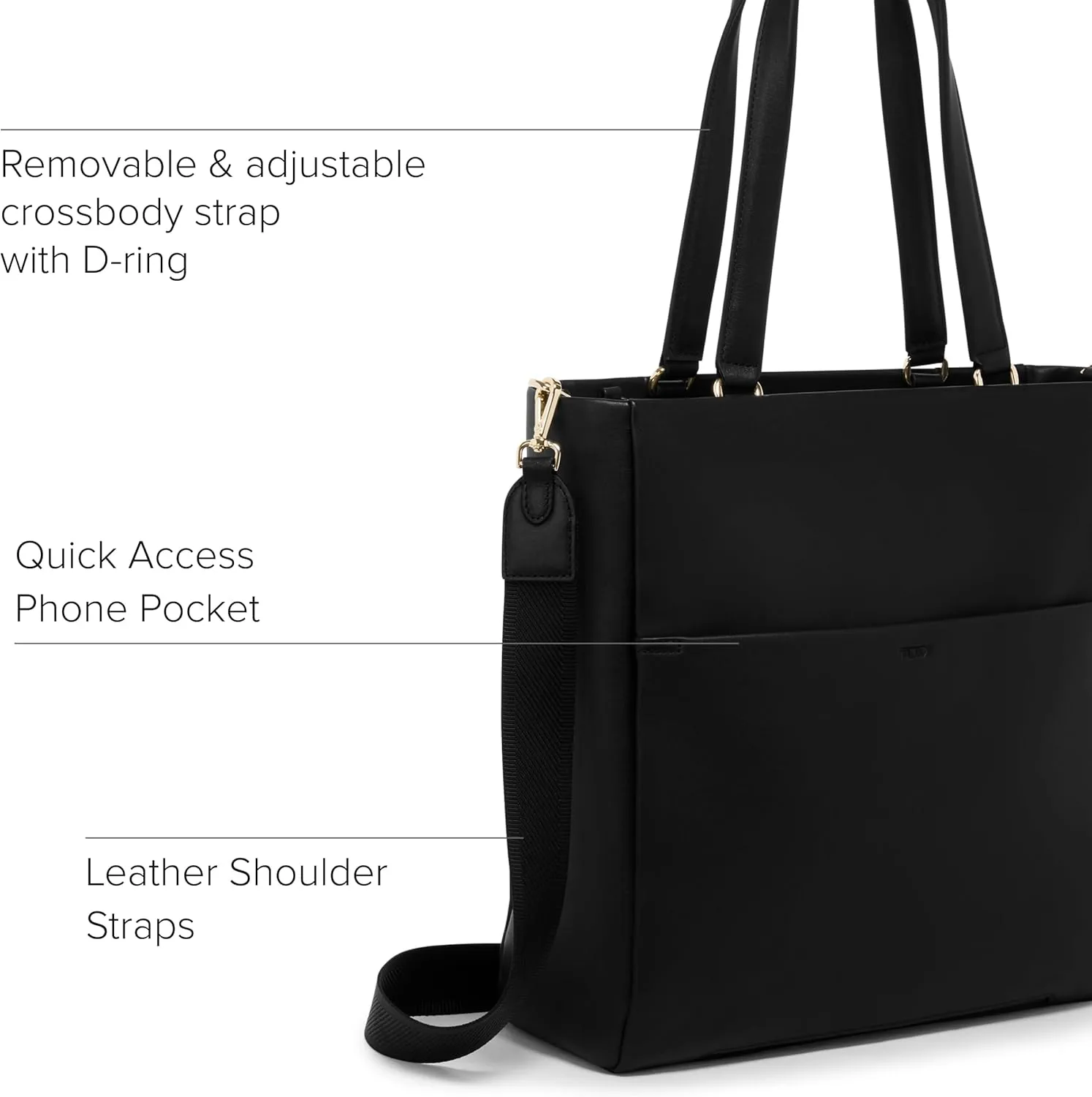 TUMI - Voyageur Vail Leather Tote - Women's Lightweight, Multipurpose, Everyday Bag with Crossbody Strap and Laptop Storage