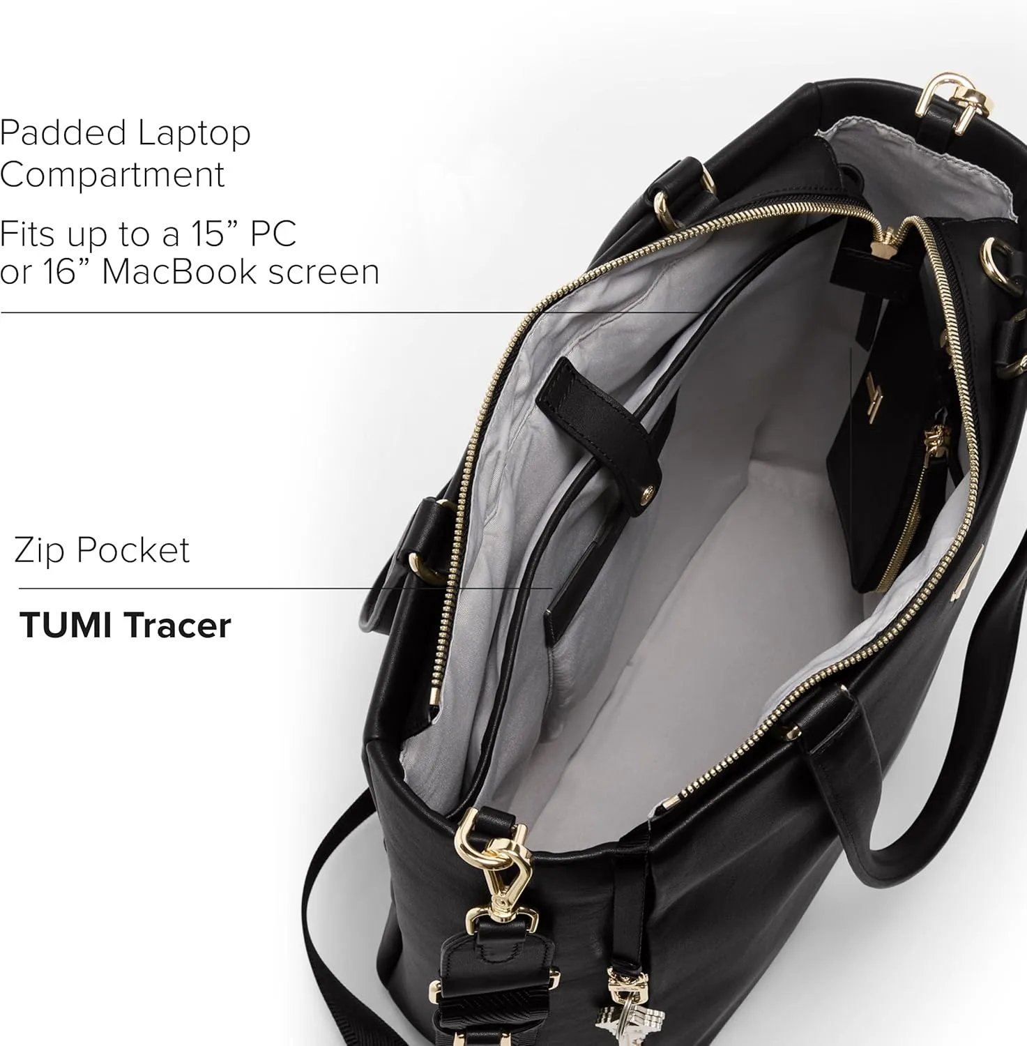 TUMI - Voyageur Vail Leather Tote - Women's Lightweight, Multipurpose, Everyday Bag with Crossbody Strap and Laptop Storage