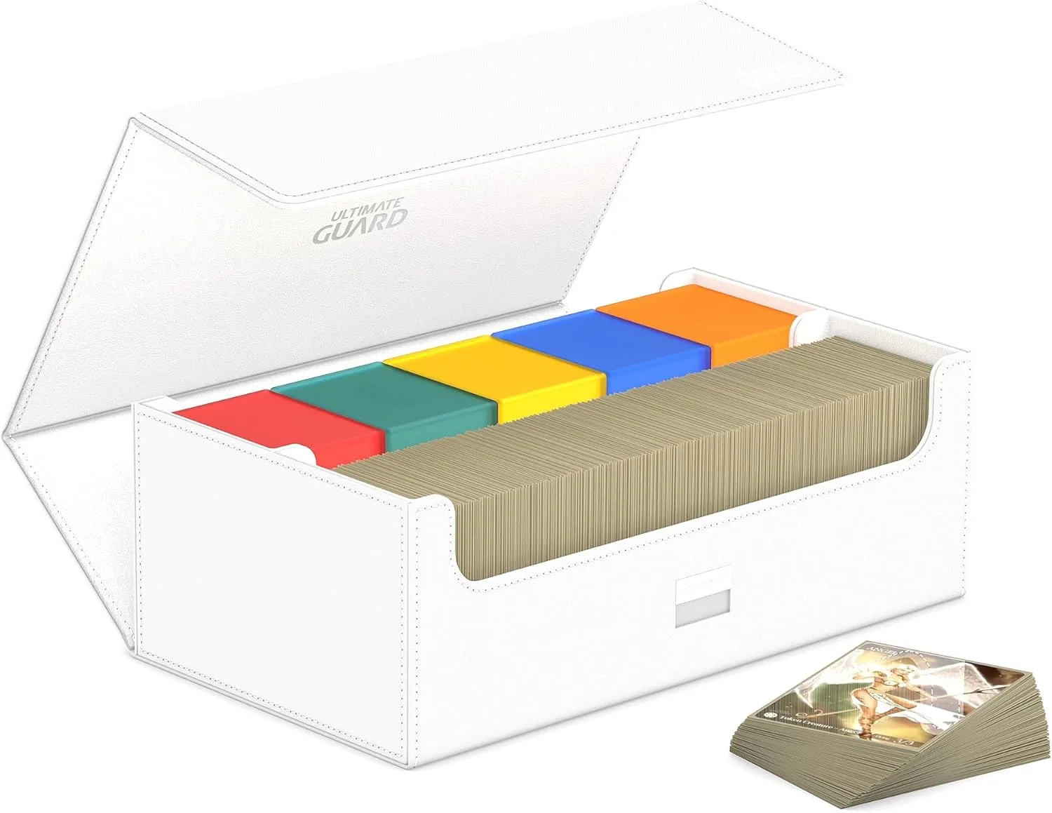 Ultimate Guard Arkhive 800 , Deck Case for 800 Double-Sleeved TCG Cards, White, Compatible with Boulders, Magnetic Closure & Microfiber Inner Lining