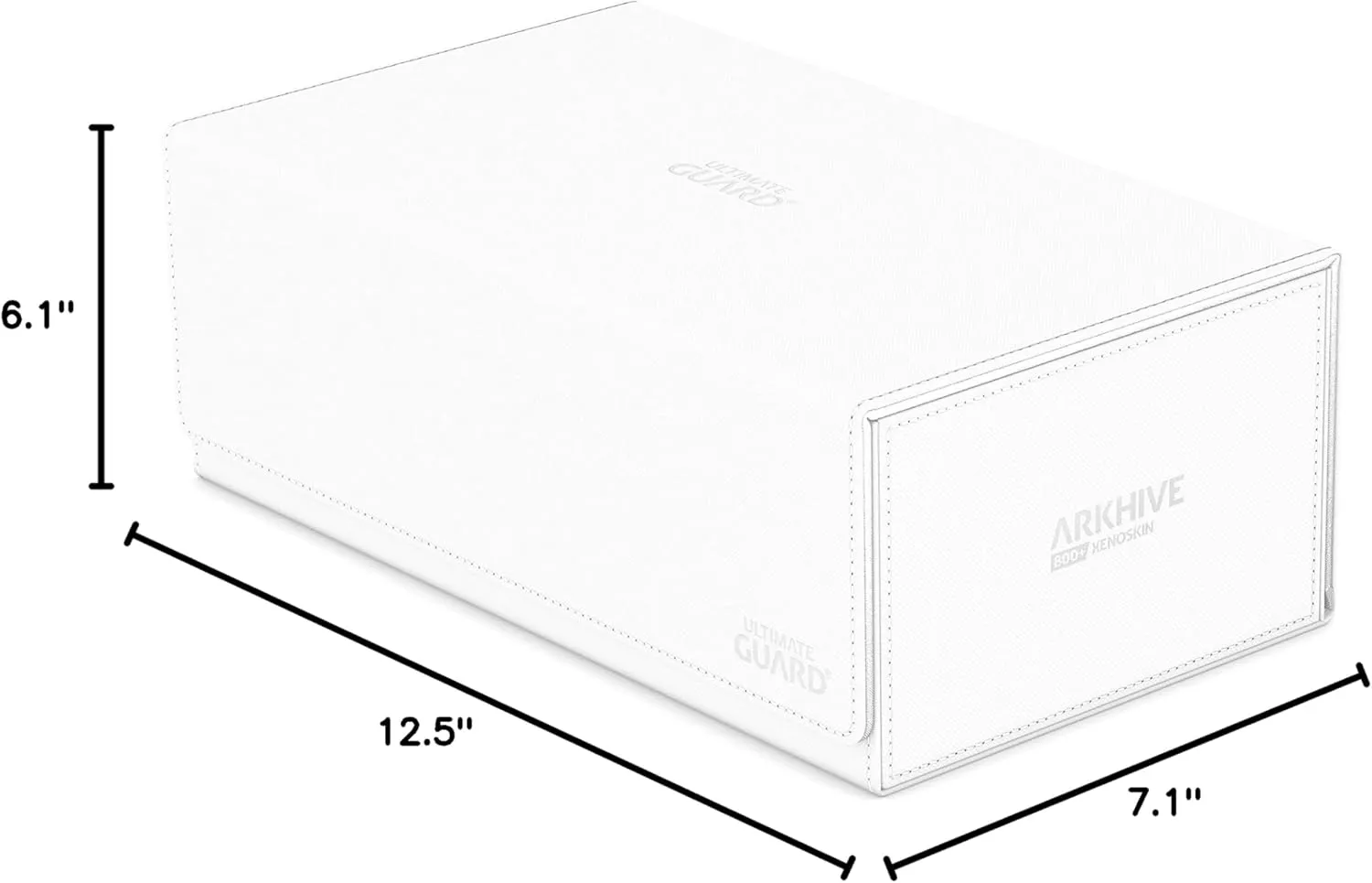 Ultimate Guard Arkhive 800 , Deck Case for 800 Double-Sleeved TCG Cards, White, Compatible with Boulders, Magnetic Closure & Microfiber Inner Lining