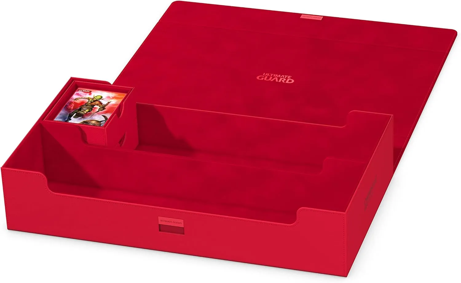 Ultimate Guard Omnihive 1000 , Deck Case for 1000 Double-Sleeved TCG Cards   2 removable Trays, Red, Magnetic Closure & Microfiber Inner Lining
