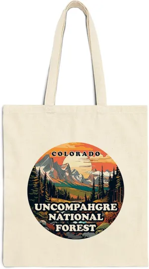 Uncompahgre National Forest Colorado Cotton Tote Bag for Women Men Casual Tote Bag Cloth Canvas Shopping Bags with Handles Cute Bags Everyday Use 15" x 16" Aesthetic Gift ID44997