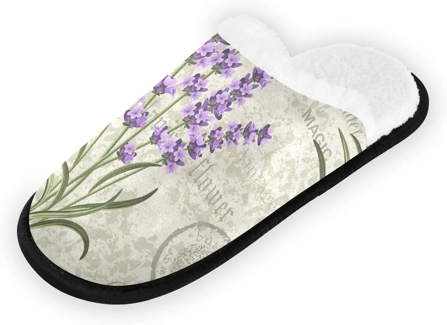 Unisex Slippers Fuzzy Feet Plush Cotton Slippers Anti-Slip Warm House Shoes M/L