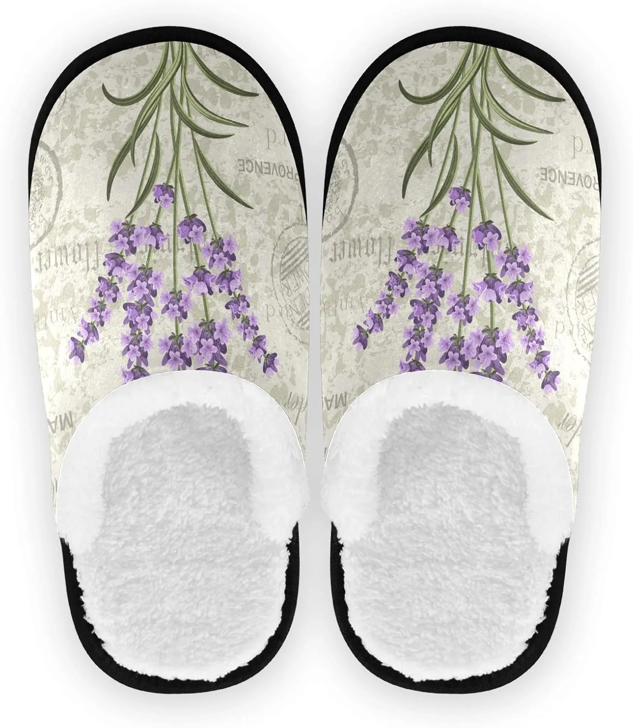 Unisex Slippers Fuzzy Feet Plush Cotton Slippers Anti-Slip Warm House Shoes M/L