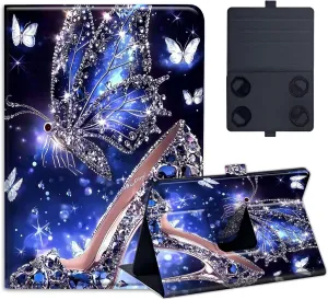 Universal 7.9" 8.0" 8.4" 8.9" 9" Tablet Case,Protective Cover Stand Folio Case for 7-9 Inch Tablet,Tablet Case Cover for iPad, Samsung, Other Tablet, Sparkling High Heels