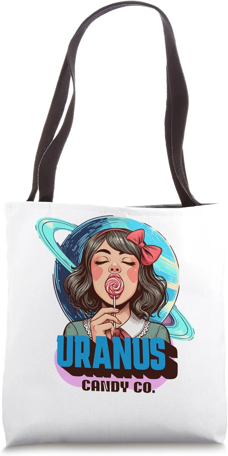 Uranus Brand Candy Co. Delicious Retro Hipster Planetary Tote Bag