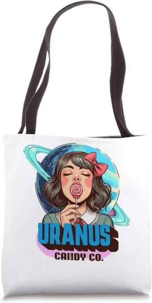 Uranus Brand Candy Co. Delicious Retro Hipster Planetary Tote Bag