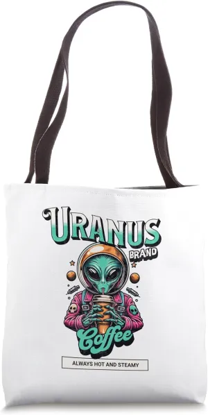 Uranus Brand Coffee Alien Espresso Retro Hipster Planetary Tote Bag