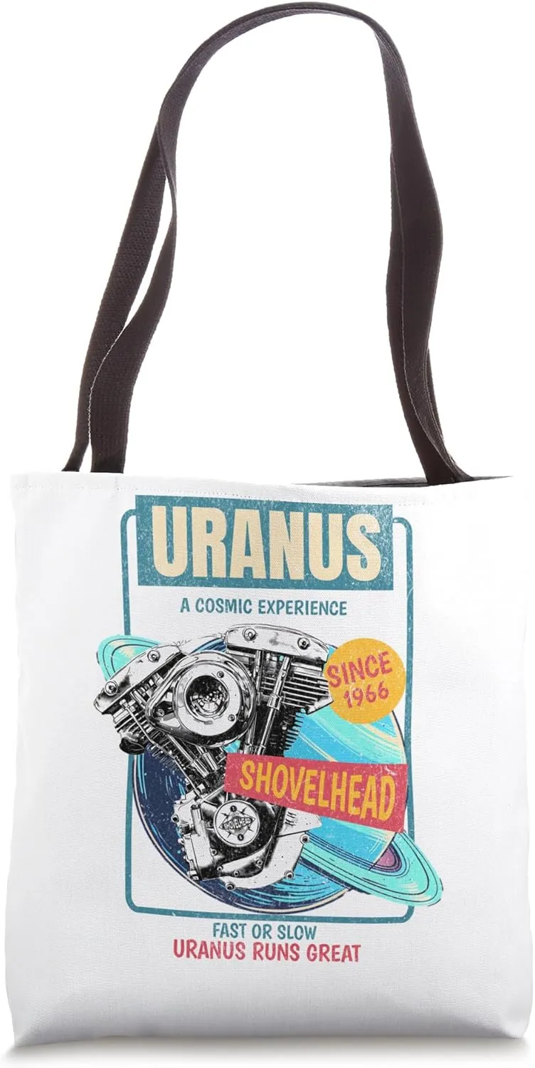 Uranus Brand Cone Shovelhead HD Fast or Slow Runs Great Tote Bag