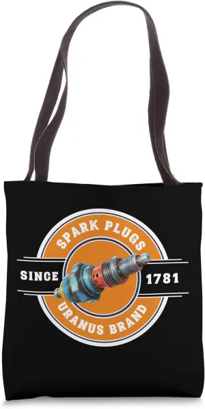 Uranus Brand Spark Plugs Retro Hipster Planetary Tote Bag