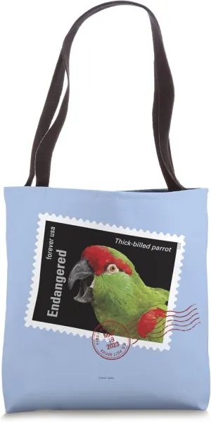USPS Endangered Species Thick-billed Parrot Postmark Tote Bag